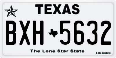 TX license plate BXH5632