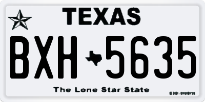 TX license plate BXH5635