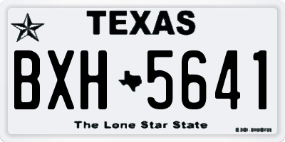 TX license plate BXH5641