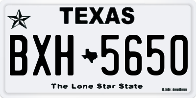 TX license plate BXH5650