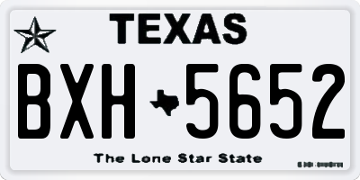 TX license plate BXH5652