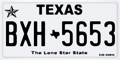 TX license plate BXH5653