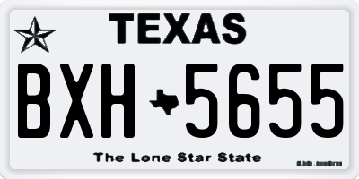 TX license plate BXH5655
