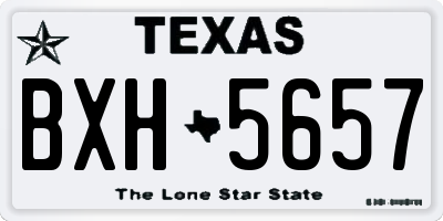 TX license plate BXH5657