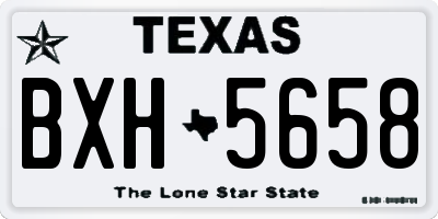 TX license plate BXH5658