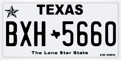 TX license plate BXH5660