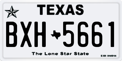 TX license plate BXH5661