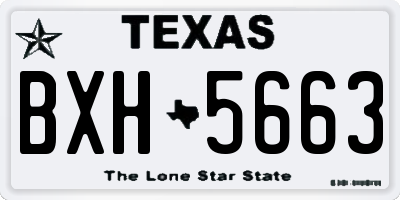 TX license plate BXH5663