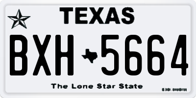 TX license plate BXH5664