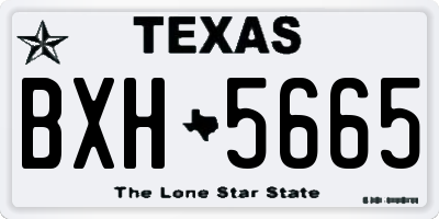 TX license plate BXH5665