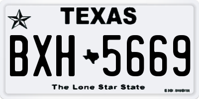 TX license plate BXH5669