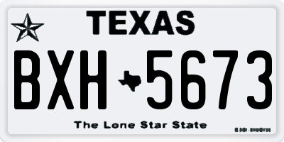TX license plate BXH5673
