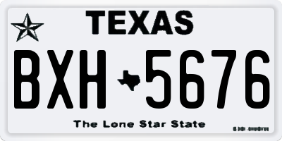 TX license plate BXH5676