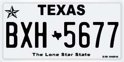 TX license plate BXH5677