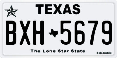 TX license plate BXH5679