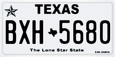 TX license plate BXH5680