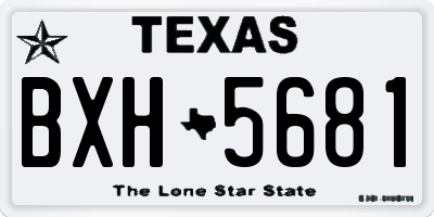 TX license plate BXH5681
