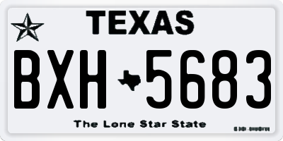 TX license plate BXH5683