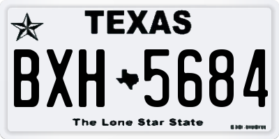 TX license plate BXH5684