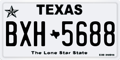 TX license plate BXH5688
