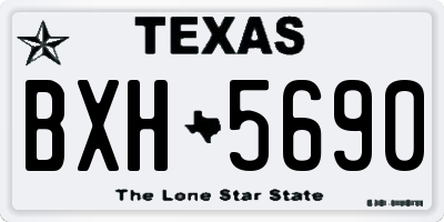 TX license plate BXH5690
