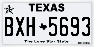 TX license plate BXH5693