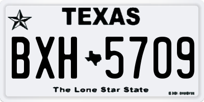TX license plate BXH5709