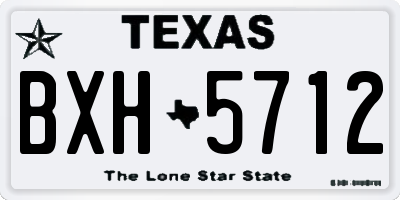 TX license plate BXH5712