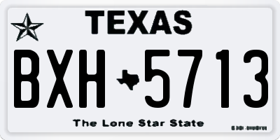 TX license plate BXH5713