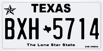 TX license plate BXH5714