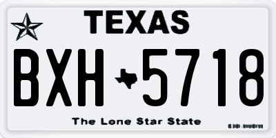TX license plate BXH5718
