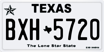 TX license plate BXH5720