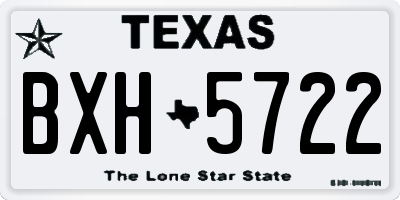 TX license plate BXH5722