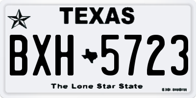 TX license plate BXH5723