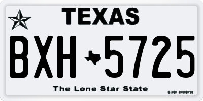 TX license plate BXH5725