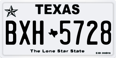 TX license plate BXH5728