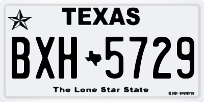 TX license plate BXH5729