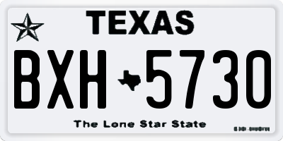 TX license plate BXH5730