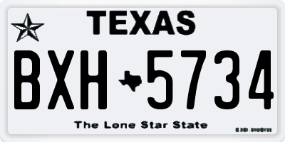 TX license plate BXH5734