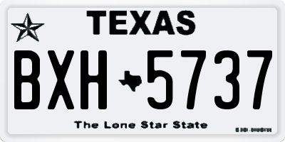 TX license plate BXH5737