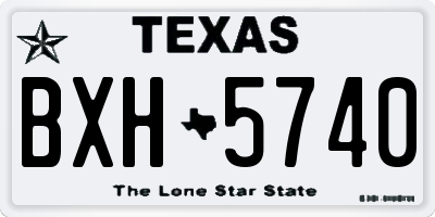 TX license plate BXH5740