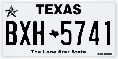 TX license plate BXH5741