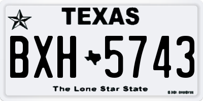 TX license plate BXH5743