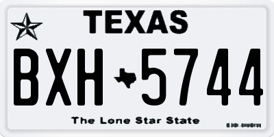 TX license plate BXH5744