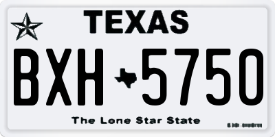 TX license plate BXH5750