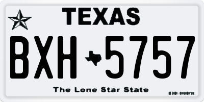 TX license plate BXH5757