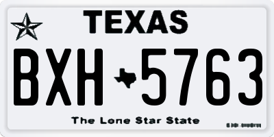 TX license plate BXH5763