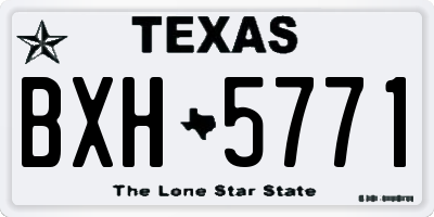 TX license plate BXH5771