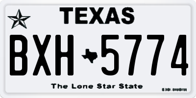 TX license plate BXH5774