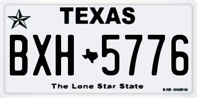 TX license plate BXH5776